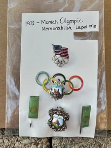 CONJUNTO - Anillos Insignia Vintage 1972 Munchen/Munich Juegos Olímpicos de Verano Pin Zermatt - Imagen 1 de 8