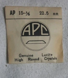 Vtg APC NOS Replacement Watch Crystal High Round 22.5MM AP 15 1/2 Made in Japan  - Picture 1 of 2
