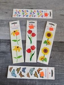 Scrapbook Stickers LOT Flowers Sparkle Butterflies Grossman's Retired NEW #38 - Picture 1 of 7