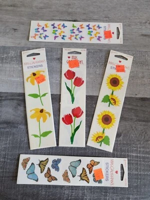 Scrapbook Stickers LOT Flowers Sparkle Butterflies Grossman's Retired NEW #38 - Image 1 of 4