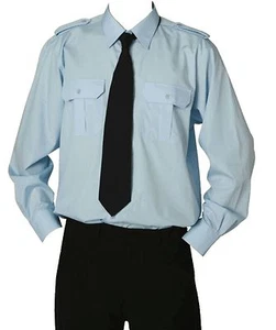 blaues PILOTENHEMD UNIFORMHEMD Diensthemd SCHÜTZENHEMD HEMD - Bild 1 von 2