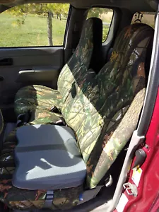 Fundas de asiento de banco de camión camuflaje verde árbol se adapta a banco Chevy Colorado 60/40 2004-12 - Imagen 1 de 10