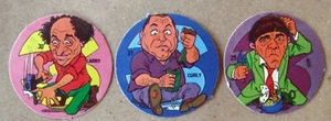 THE THREE STOOGES Trading CARDS Caricatures 1981 SOUTHAMERICA Larry Curly & Moe - Picture 1 of 2
