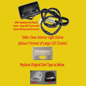 RoadNutz Clear Interior LightDome Cover Tall Version for Toyota MR2 Mk3 ZZ 00-07 - Picture 1 of 2