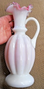 Vintage Fenton Milchglas "Peach Crest" Melonenkrug Vase aus 1940-1967 - Bild 1 von 7