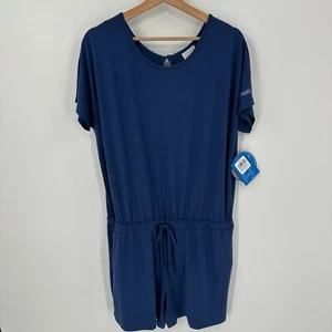 Mameluco Columbia PFG Slack tejido al agua azul cómodo ojo de cerradura una pieza para mujer XL - Imagen 1 de 5
