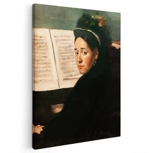 Gemälde Edgar Degas Canvas Leinwand "Dihau am Klavier" Holzrahmen Klavier - Bild 1 von 4