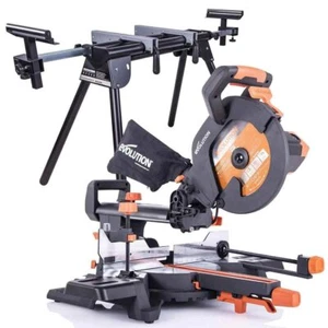Evolution R255SMS+ 255mm Sliding Compound Mitre Saw & Stand Bundle - Picture 1 of 24