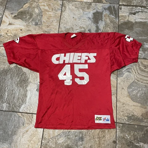 VINTAGE Kansas City Chiefs Jersey Adult XL Red Made In USA Football NFL Mens Cover