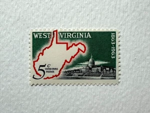 Scott# 1232 - 1963 5c West Virginia Statehood Collectible Vintage Stamp - Picture 1 of 1