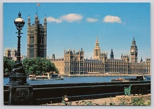 London Houses of Parliament Big Ben Great Clock of Westminster England Postcard - Picture 1 of 2