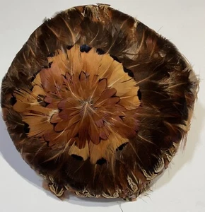 Vtg Antique Pheasant Feather Hat Skull Cap Flapper Girl Speakeasy Party - Picture 1 of 8