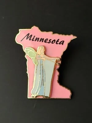Disney DLR 2002 State shaped LE pin Minnesota Blue Fairy - Image 1 of 2