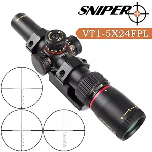 SNIPER VT1-5X24 Compact First Focal Plane Riflescope w/ R/G illuminatted Reticle - Picture 1 of 8