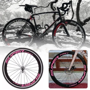 2Pcs/set Bike Wheel Set Stickers Bicycle Rim Decals Cycling Waterproof Stickers - Picture 1 of 19
