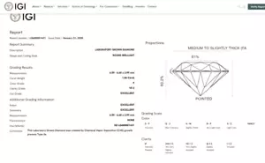 gemsindia Solitaire 1.06 Carat CVD Diamond with IGI certificate VS2 F color - Picture 1 of 7