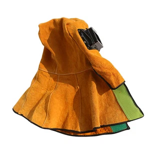 Heat insulation Protection Face Eyes Welding Leather Mask Helmets Hooded Shawl - Picture 1 of 6