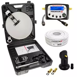 Camping SAT Anlage Single LNB 10m Kabel F-Stecker TV Satelliten Finder im Koffer - Bild 1 von 7