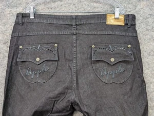 Vintage Apple Bottoms Jeans Womens 18 Black Bootcut Stretch Y2K Hip Hop - Picture 1 of 18