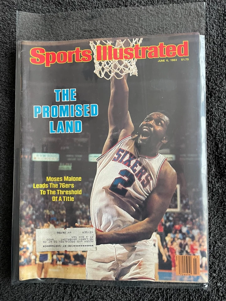 SPORTS ILLUSTRATED June 6, 1983 MOSES MALONE 76ers THE PROMISED LAND NICE M223 - Image 1 of 1