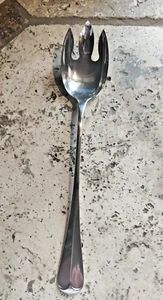 Vintage W.A. ITALY Silverplated 12-inch  Salad Serving Fork/Spoon /Spork - Picture 1 of 5