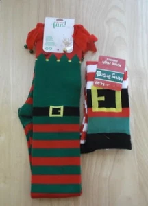 WOMENS CHRISTMAS FASHION SOCKS - ELF - 2 PAIRS - NEW WITH TAGS - Picture 1 of 6