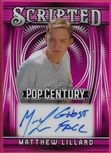 2025 Leaf Metal Pop Century Matthew Lillard #S-ML1 rosa autógrafo con guión 15/12 - Imagen 1 de 2