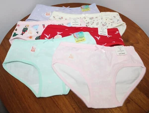 COPPER KEY GIRLS BRIEFS SET OF 6 COTTON FLORAL REINDEER STARS SNOWFLAKES SIZE 4T - Picture 1 of 13