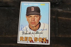 TARJETA AUTOG'D DICK WILLIAMS HOF FALLECIDO 1967 TOPPS BOSTON RED SOX - Imagen 1 de 1