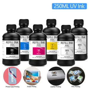 6x250ml LED UV Ink For Epson XP600 TX800 DX5/7/10 L805/1800 R290 1390 1400 1410  - Picture 1 of 2