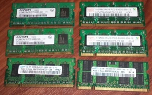 Memoria per laptop DDR2 512 MB 70x - Foto 1 di 1
