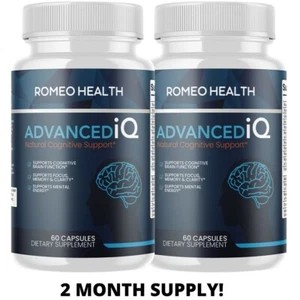 (2 Pack) Advanced IQ Natural Cognitive Support 60 capsules - Picture 1 of 4