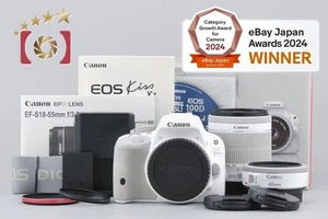 Canon EOS Kiss X7 / Rebel SL1 / 100D White 18.0 MP DSLR 18-55 40 Lenses w/ Box - Picture 1 of 18