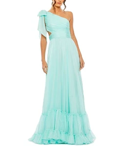 Mac Duggal Stufenkleid One Shoulder Rüschen Damen - Bild 1 von 5