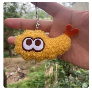 Nuovo Splatoon 3 gamberetti fritti peluche bambola portachiavi giocattolo ciondolo portachiavi per borsa regalo - Foto 1 di 5
