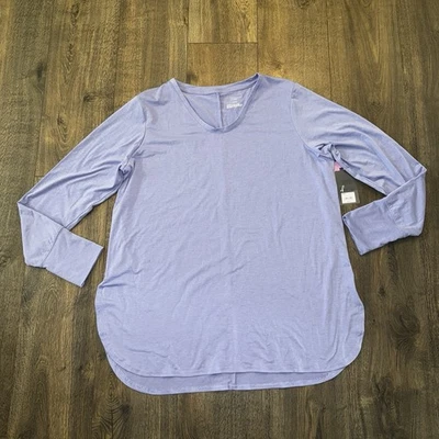 NWT Tek Gear Top Women's Purple Dry TEK Long Sleeve Shirt XL Athleisure Workout - Image 1 of 4