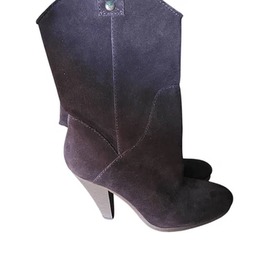 Botas para mujer American Eagle talla 7 marrón gamuza hasta la pantorrilla Foto 1 de 4