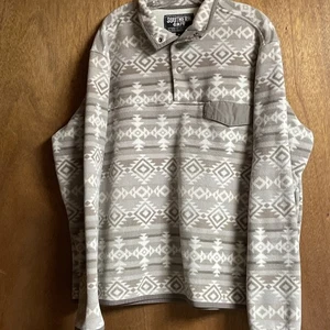 Maglione Uomo Southern Grit Aztec Southwestern Navajo Fleece 1/4 Snap XL - Foto 1 di 11