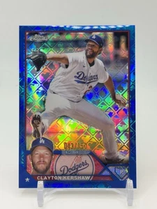 2023 Topps Chrome Logofractor Edition rifrattore blu /150 Clayton Kershaw #77 - Foto 1 di 2