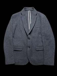 Homecore Flecked Tweed Blazer Size Large Grey 2Roll3 Corozo Buttons - Picture 1 of 11