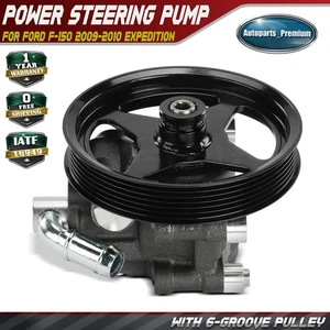 Power Steering Pump with Pulley for Ford F-150 2009-2010 Expedition 2010 Lincoln - Picture 1 of 10