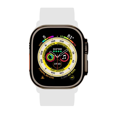 Apple Watch (Ultra 2) Titan 49 mm GPS + Cellular - Titan Schwarz, Sportarmban... - Bild 1 von 4