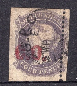 South Australia early 4d (STAR w/m) with unusual perforation - Bild 1 von 2
