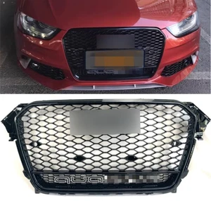 For Audi A4 B8.5 S4 RS4 2013 2014 2015 Front bumoer black mesh grill grille - Picture 1 of 3