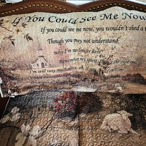 Virah Bella- If You Could See Me Now - Lightweight Quilted Throw Blanket 50"x60" - Picture 1 of 6
