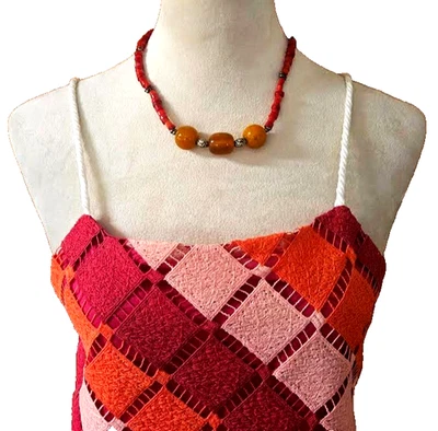 Vestido Vaina INC International Concepts Rosa y Naranja Crochet NUEVO CON ETIQUETAS PRECIO DE VENTA SUGERIDO POR EL FABRICANTE $100-M Foto 1 de 4