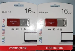 Memorex 16GB 2.0 FlashDrive w/ removable cap 2 available - Picture 1 of 2