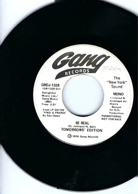 MODERN SOUL- TOMORROWS EDITION- "BE REAL"- GANG 1328- PROMO-- MONO/STEREO - Image 1 of 2