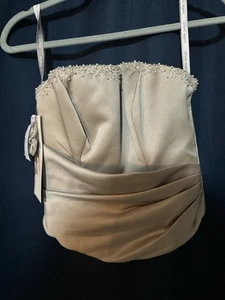 Alfred Angelo Perlen Satin Bustier Top Damen 8 formell Neu mit Etikett - Bild 1 von 4