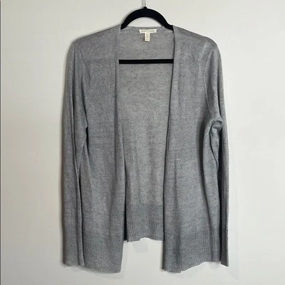 Cárdigan abierto para mujer Eileen Fisher 100 % lino gris claro talla grande pequeño Foto 1 de 4